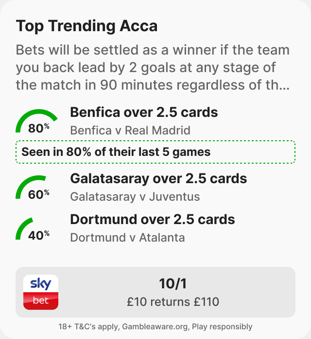 Match bet card
